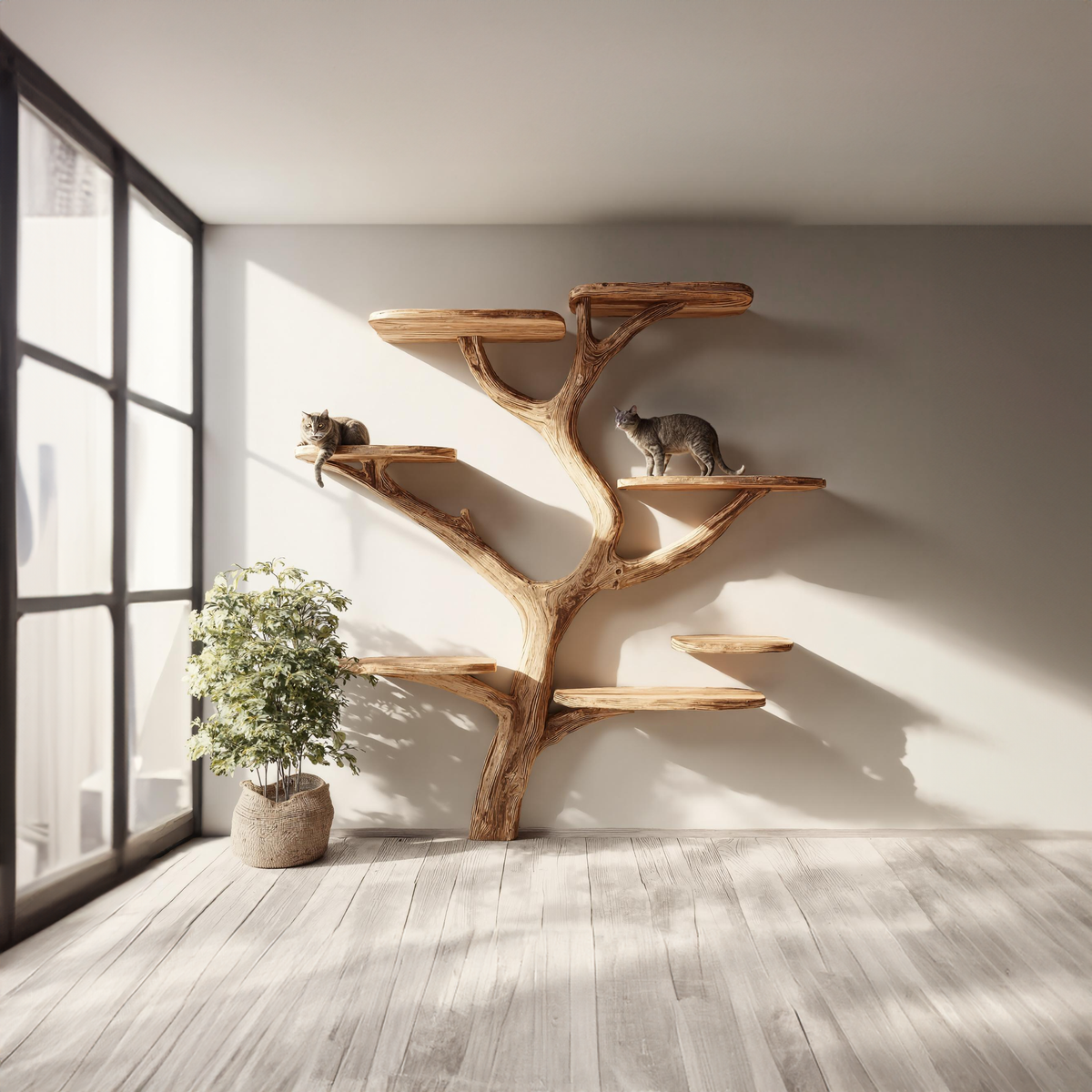 Rustic Cat Tree Perch Living Room Pet Friendly Decor