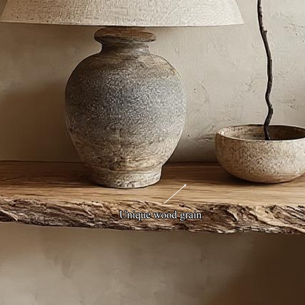 Rustic Nightstand Floating Shelf Bedroom