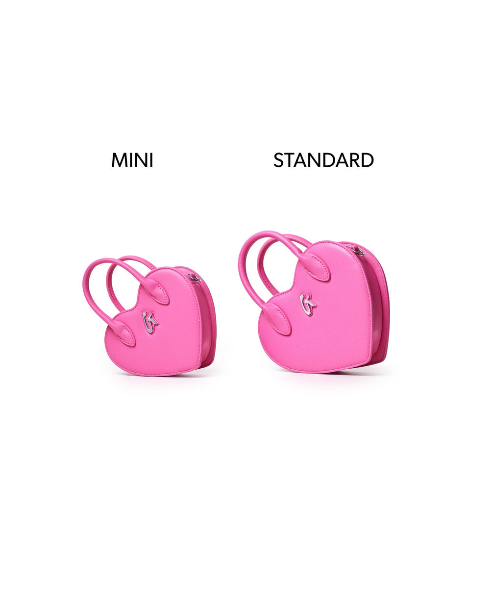 Mini Heart-Shaped Crossbody Bag - Pink