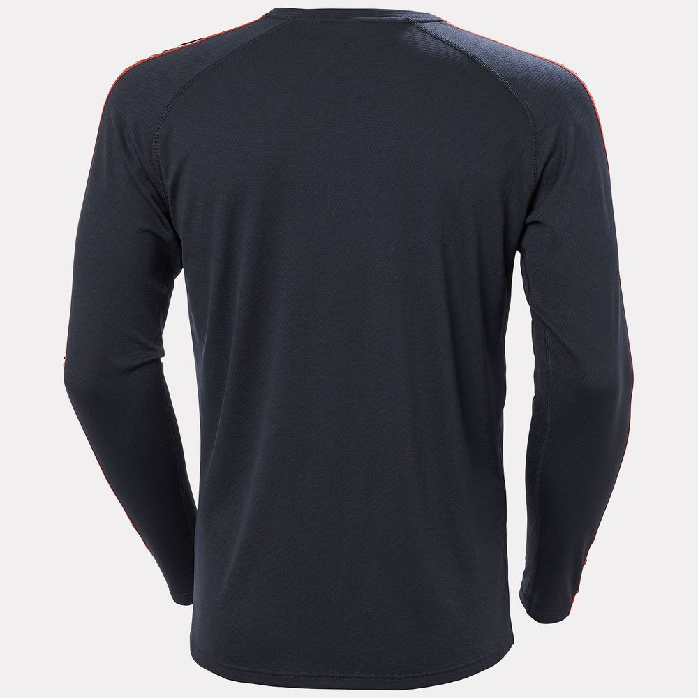 Men's Striped Crew Base Layer Top