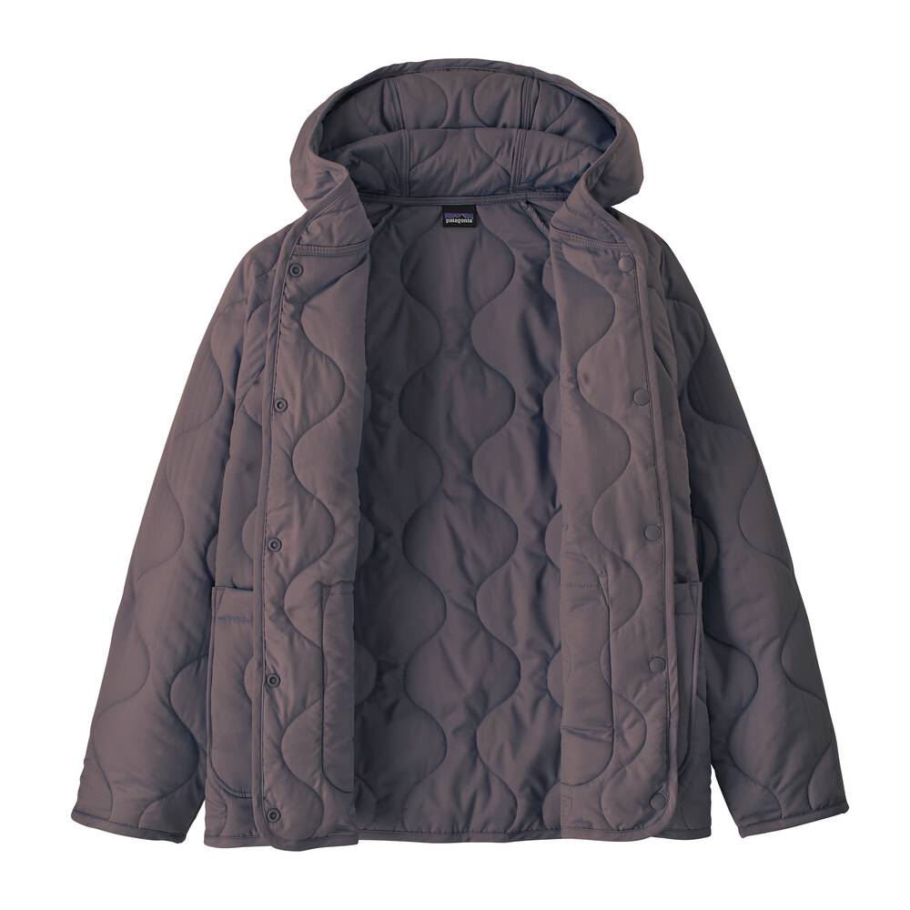 Kids' Quilted Insulated Hooded Jacket - Gray