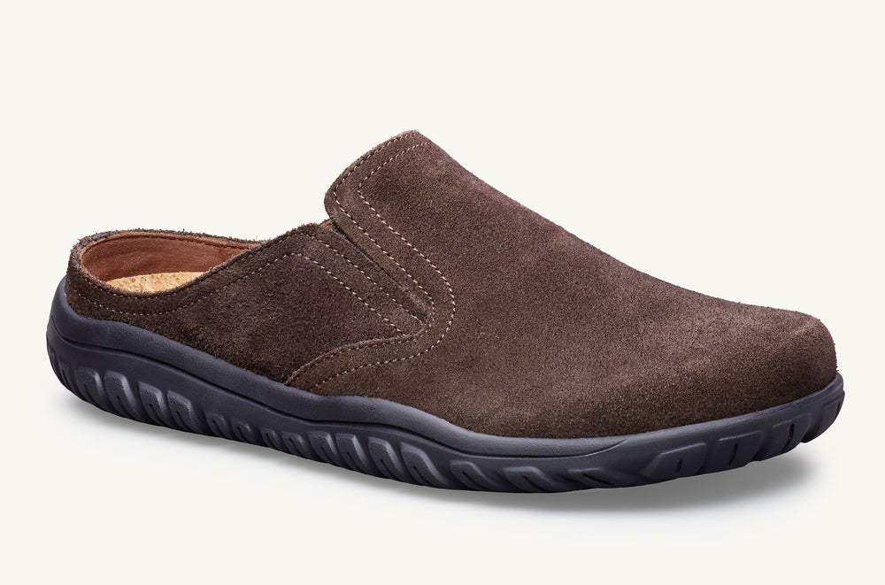 Women's Suede Open-Heel Clog - Latte