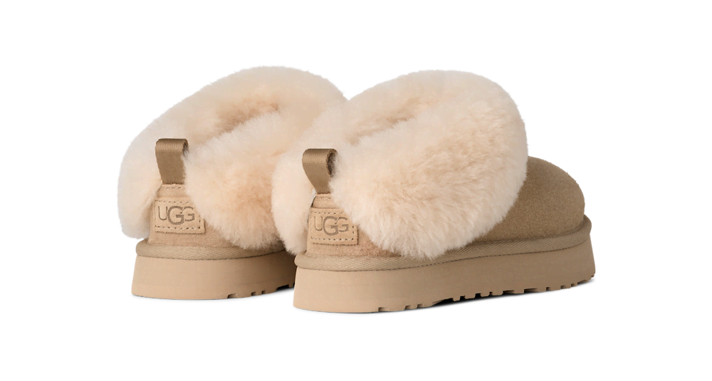 Kids' Suede Platform Slipper - Chestnut