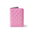 Mirrored Vegan Leather Passport Holder - Pink