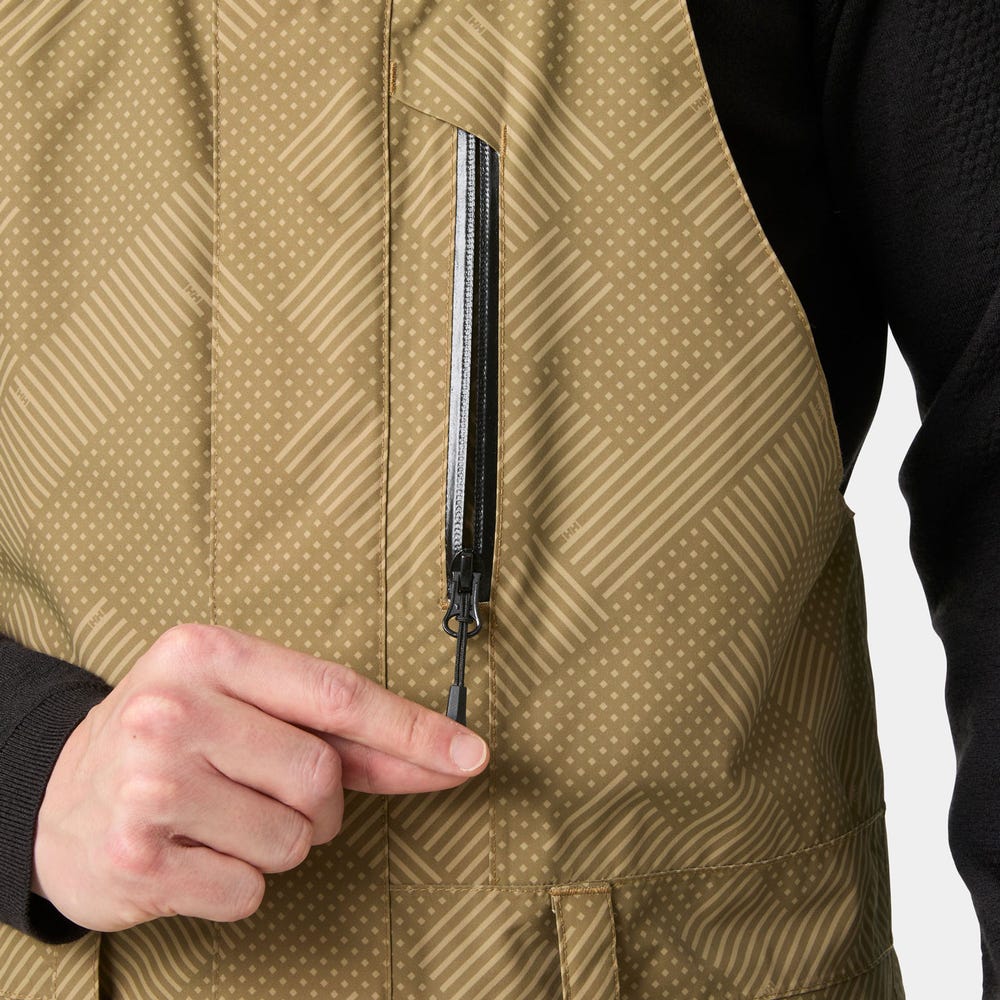 Men's Insulated Ski Bib Pants - Green