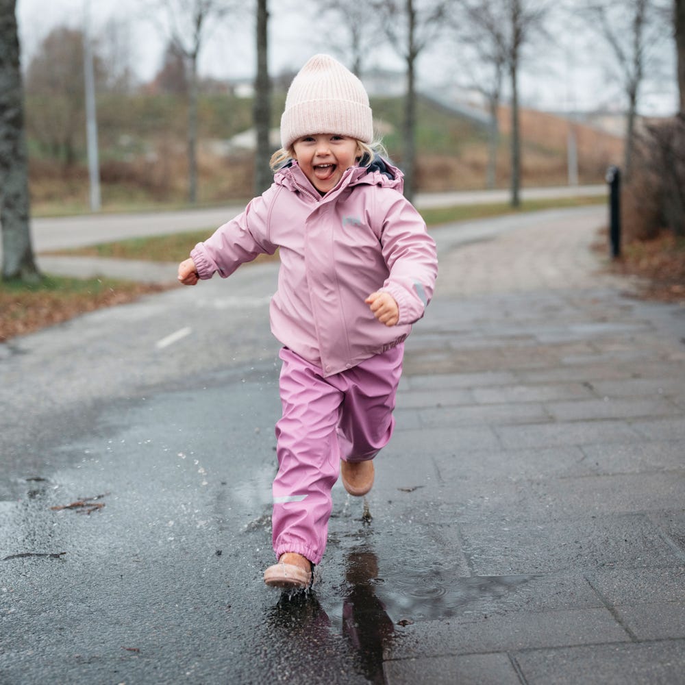 Kids' Waterproof Jacket And Bib Rain Set - Yellow