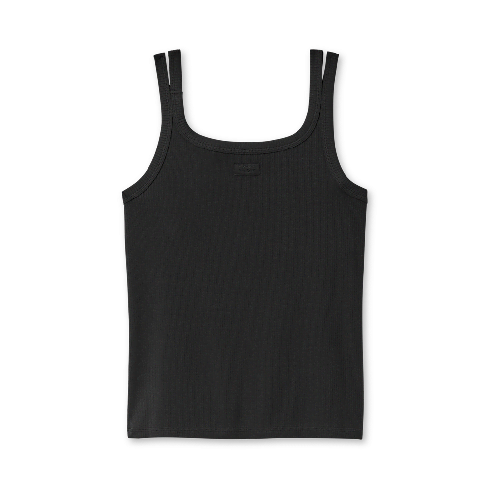 Women's Ribbed Split-Strap Tank Top - Allspice