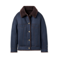 Women's Reversible Faux Suede Trucker Jacket