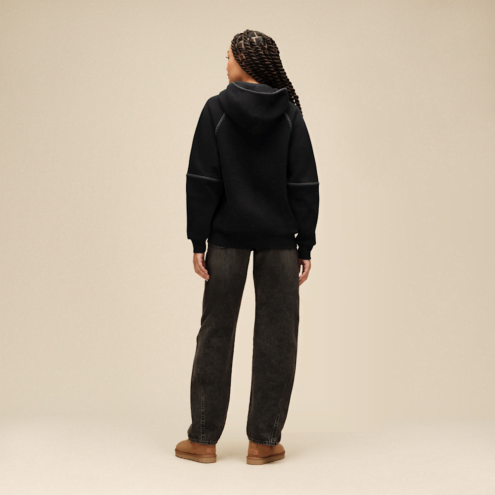 Women's Oversized Fleece Hoodie - Chestnut