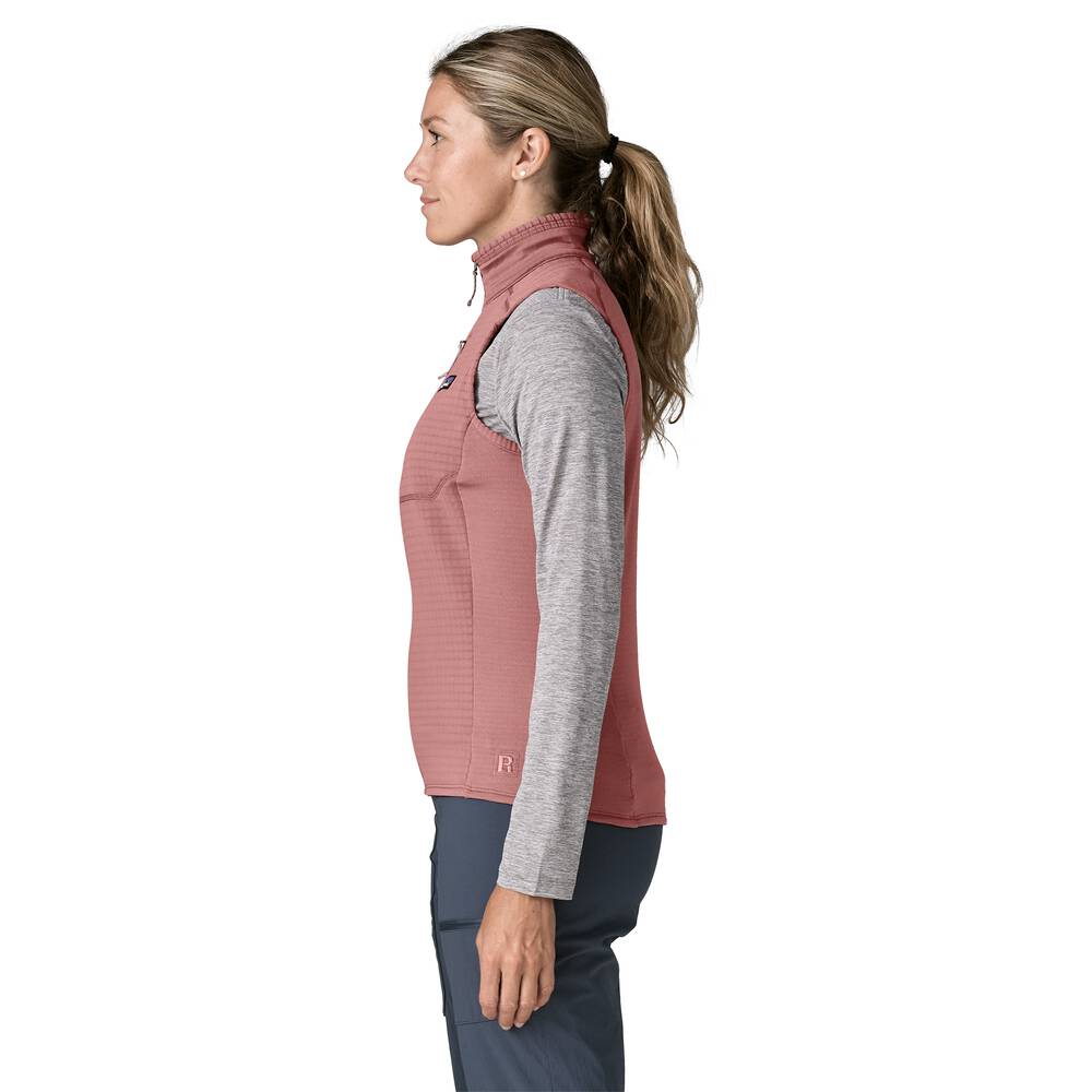 Women's Stretch Grid Fleece Vest - White
