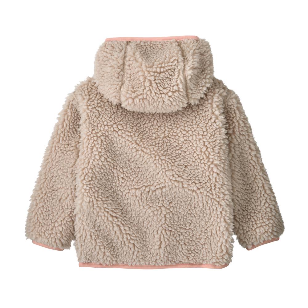 Baby Windproof Pile Fleece Hoodie - Natural