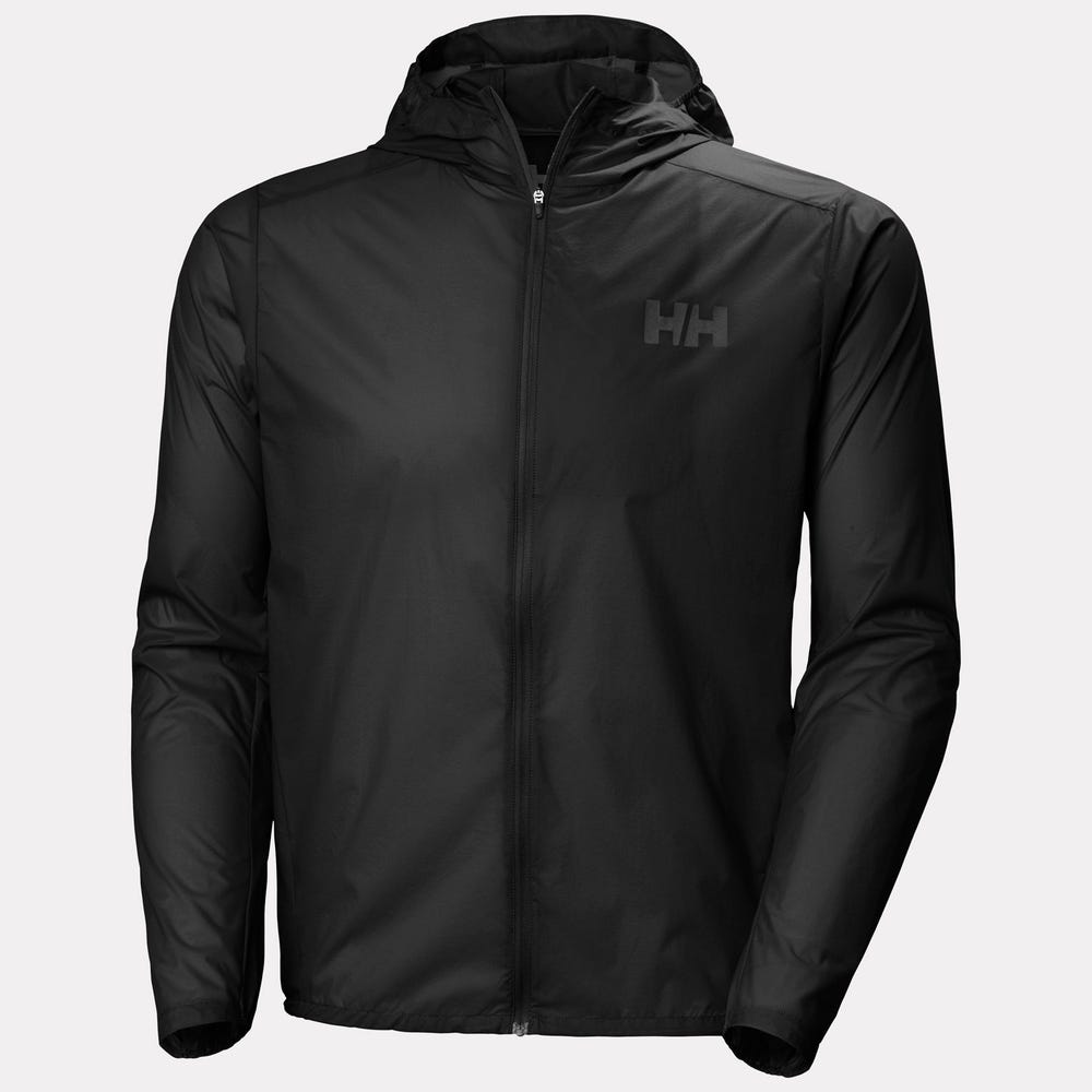 Men's Packable Windbreaker Jacket - Black