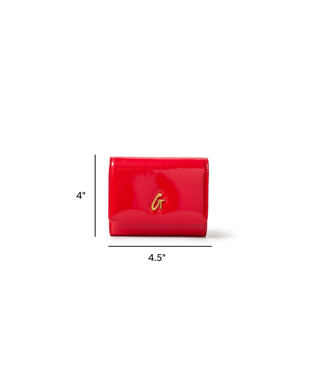 Mirrored Wallet With Chain - Red