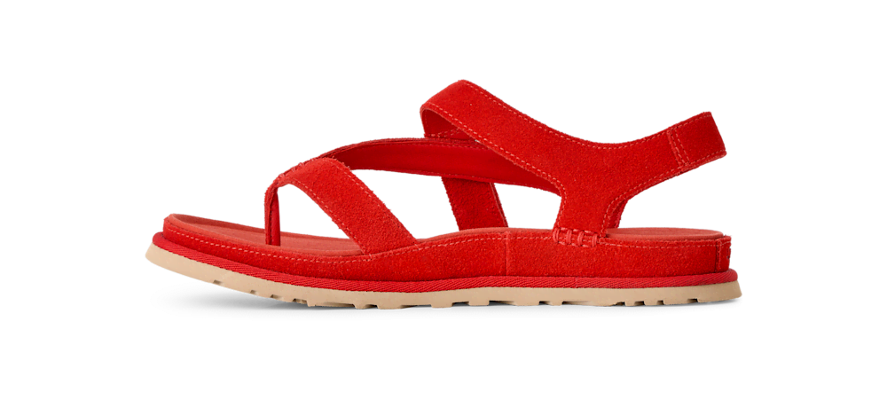Women's Suede Toe-Post Sandal - Wheat