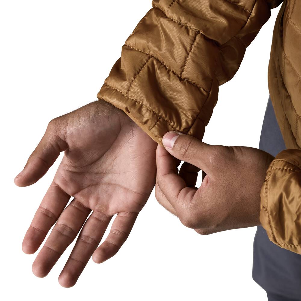 Men's Insulated Hooded Jacket - Brown