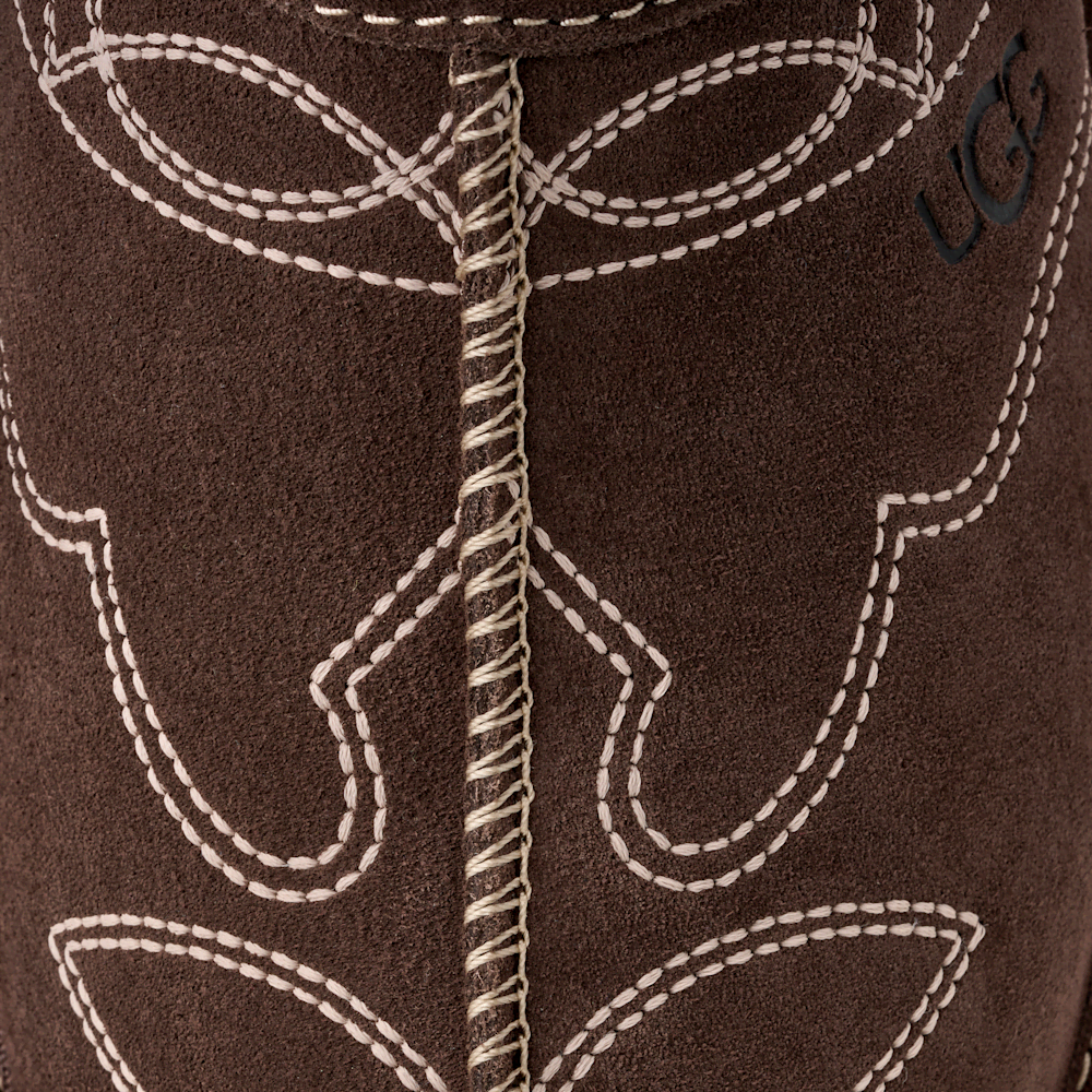 Men's Embroidered Suede Slipper - Black