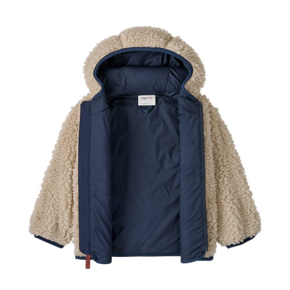 Baby Windproof Pile Fleece Hoodie - Natural