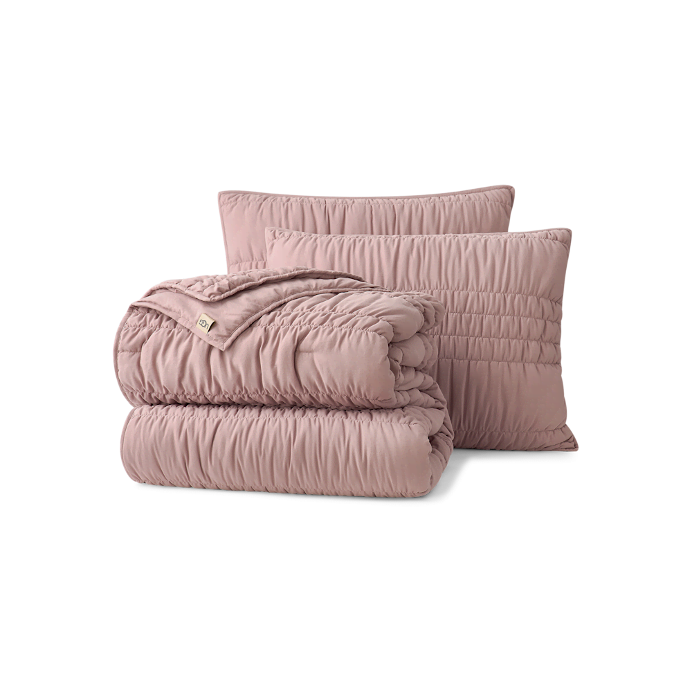 Twin/Twin XL Ruched Microfiber Quilt Set