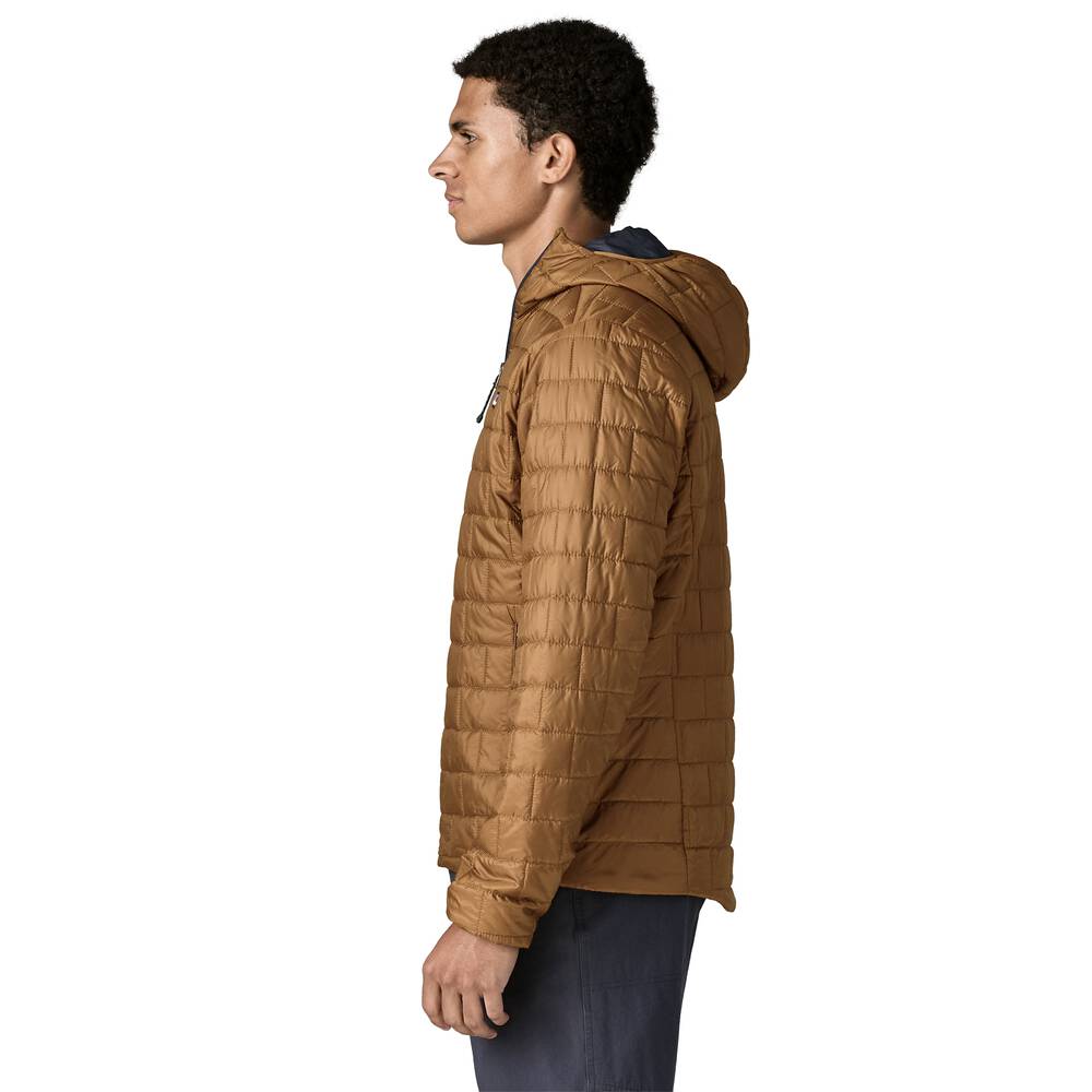 Men's Insulated Hooded Jacket - Brown
