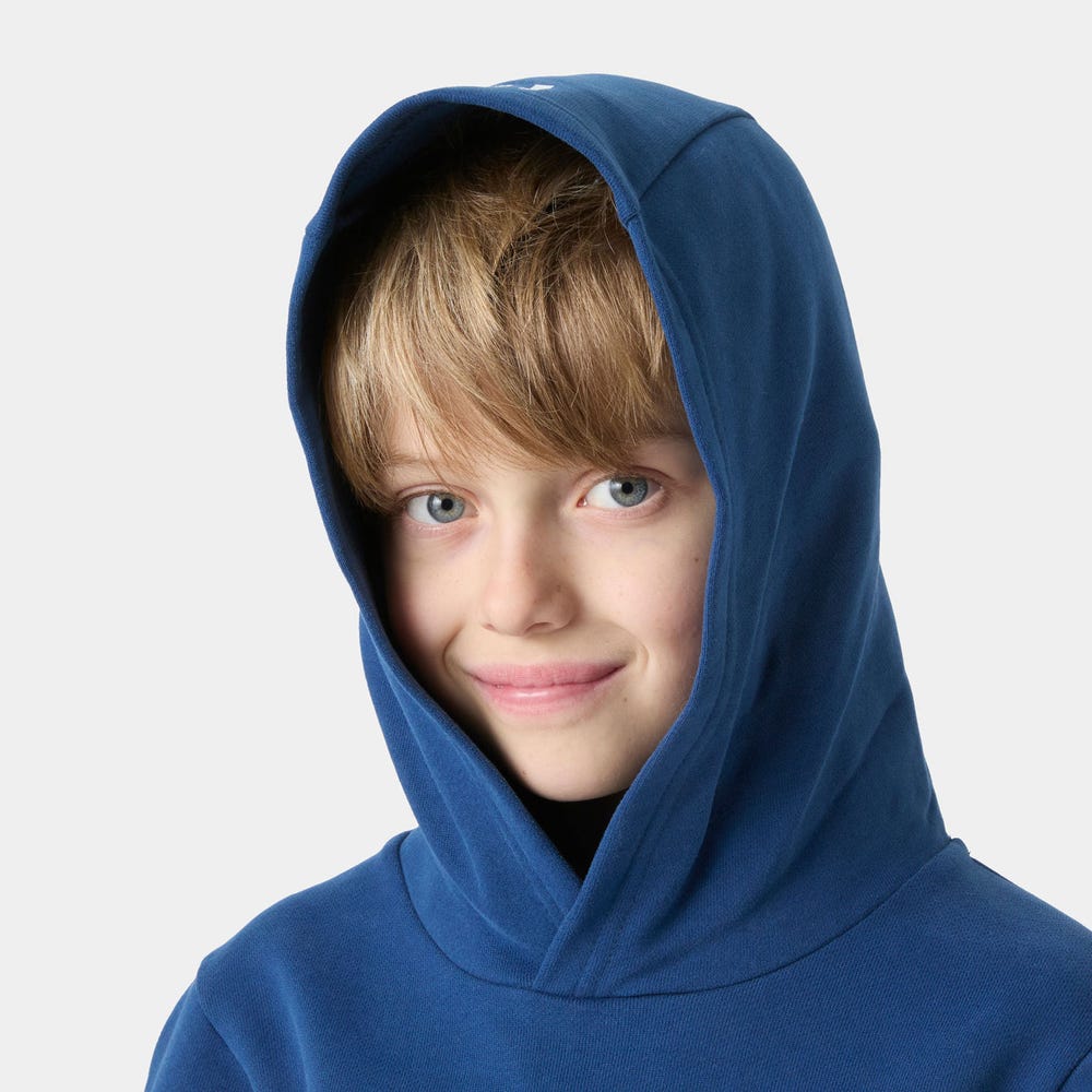 Kids' Organic Cotton Graphic Hoodie - Blue