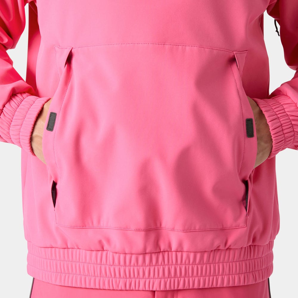 Unisex Fleece-Backed Softshell Hoodie - Black