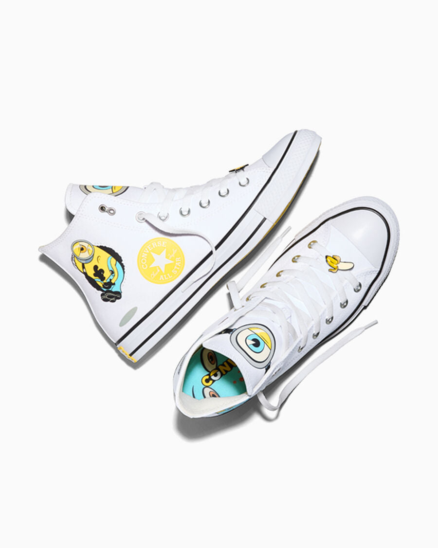 Unisex Canvas Character High Top Sneaker - Yellow