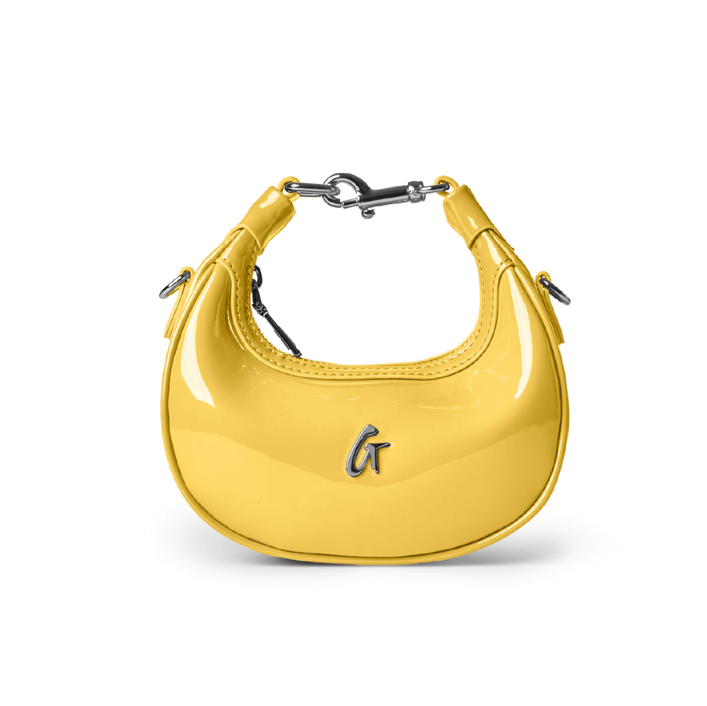 Mirrored Mini Hobo Bag - Yellow