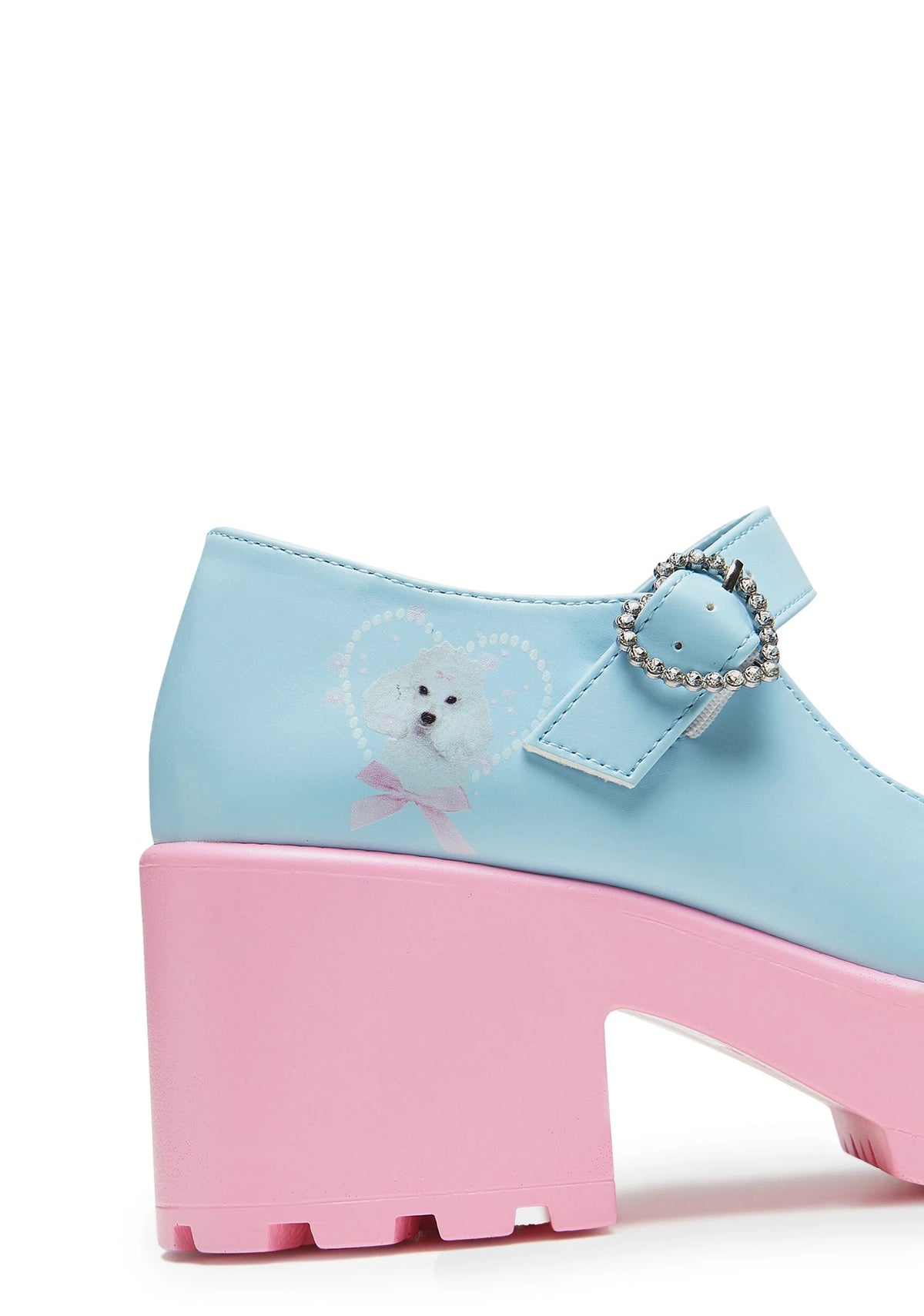 Bow Mary Jane Block Heel Pumps - Multi