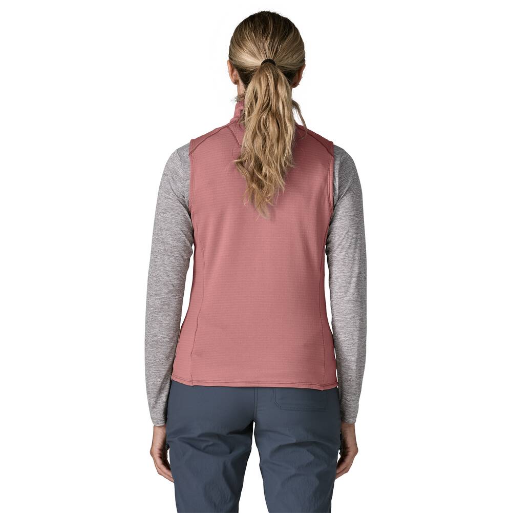Women's Stretch Grid Fleece Vest - White