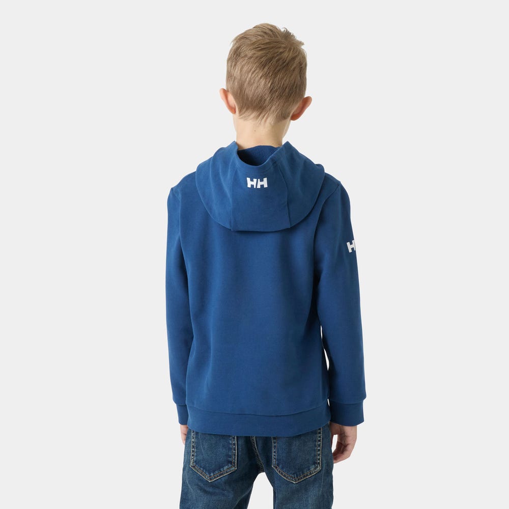 Kids' Organic Cotton Graphic Hoodie - Blue