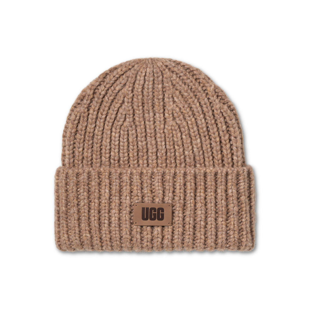 Kids' Chunky Rib Knit Beanie - Camel