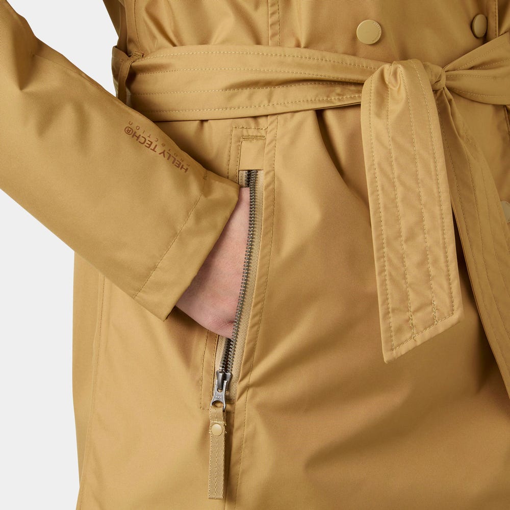 Women's Waterproof Trench Coat - Speckled
