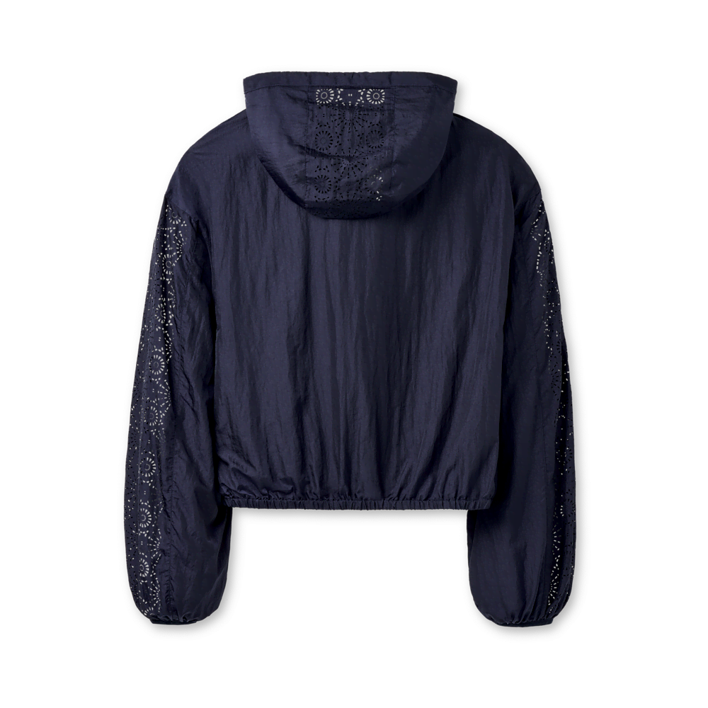 Women's Lightweight Hooded Full-Zip Jacket - Navy