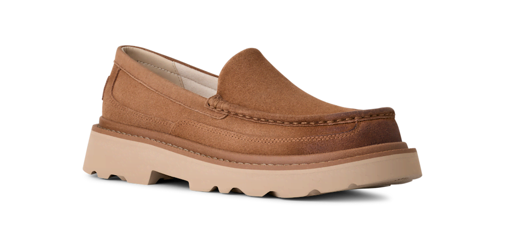 Men's Suede Lug Sole Slipper - Mustard