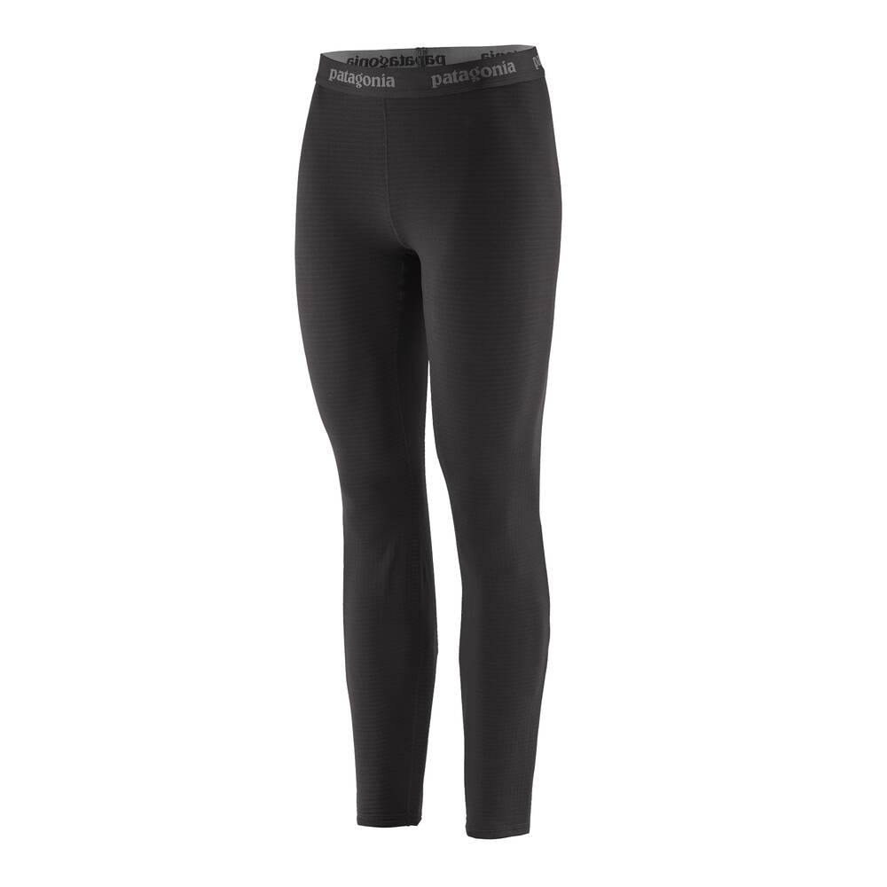 Women's Grid Fleece Base Layer Bottoms - Black