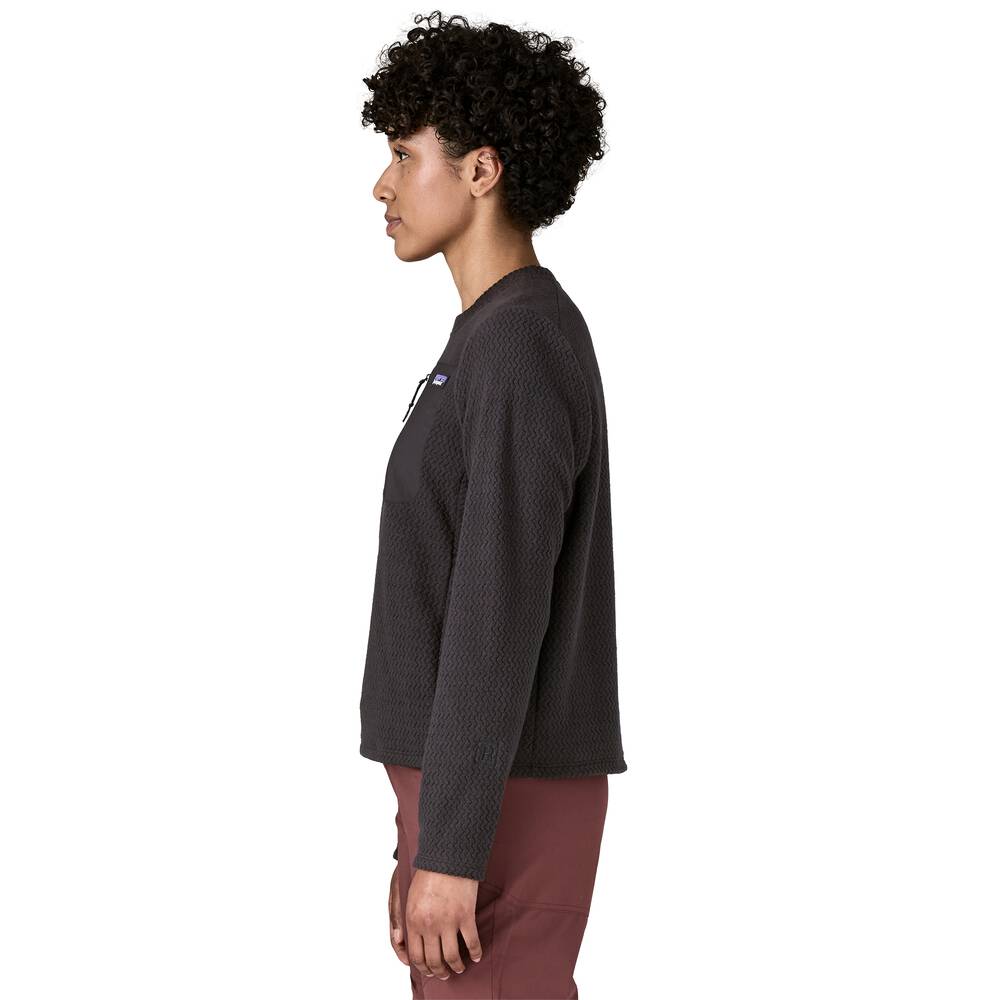 Women's Breathable Fleece Crewneck - Black