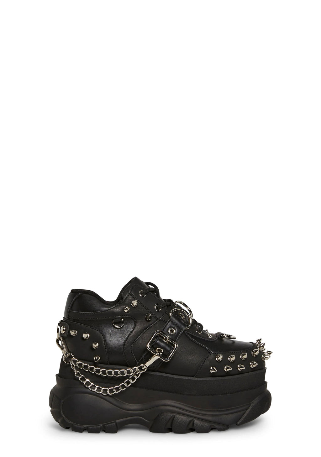 Spiked Platform Sneakers - Black
