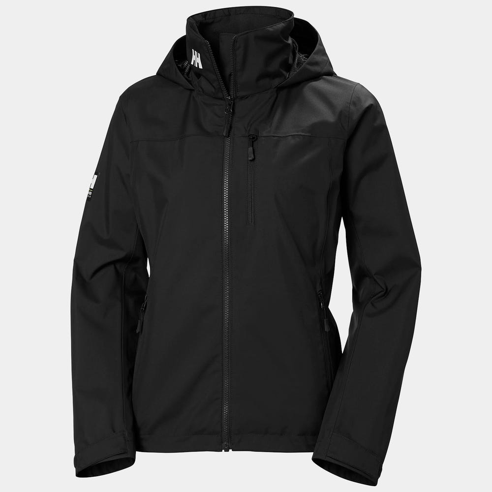 Women's Hooded Sailing Rain Jacket - Black