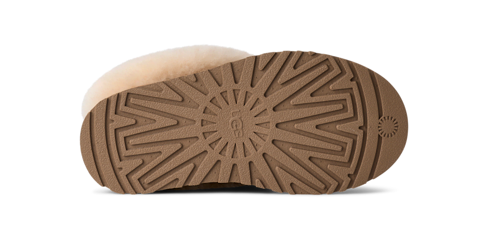 Kids' Suede Platform Slipper - Chestnut