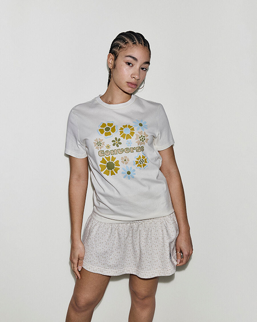Women's Floral Graphic Cotton T-Shirt