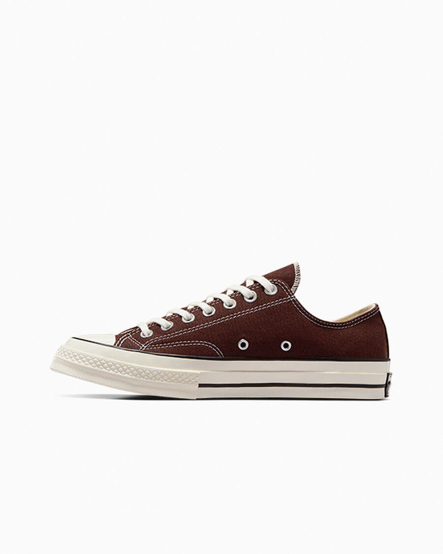 Canvas Low Top Sneakers - Brown - Dark Root Brown Brown/Egret/Black