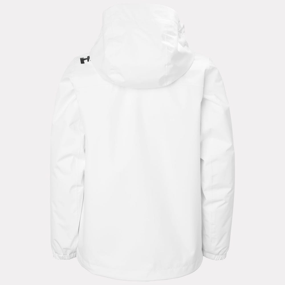 Kids' Fleece-Lined Rain Jacket - White