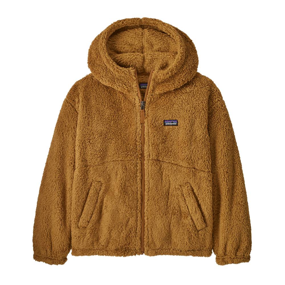 Kids' High-Pile Fleece Zip Hoodie - Brown