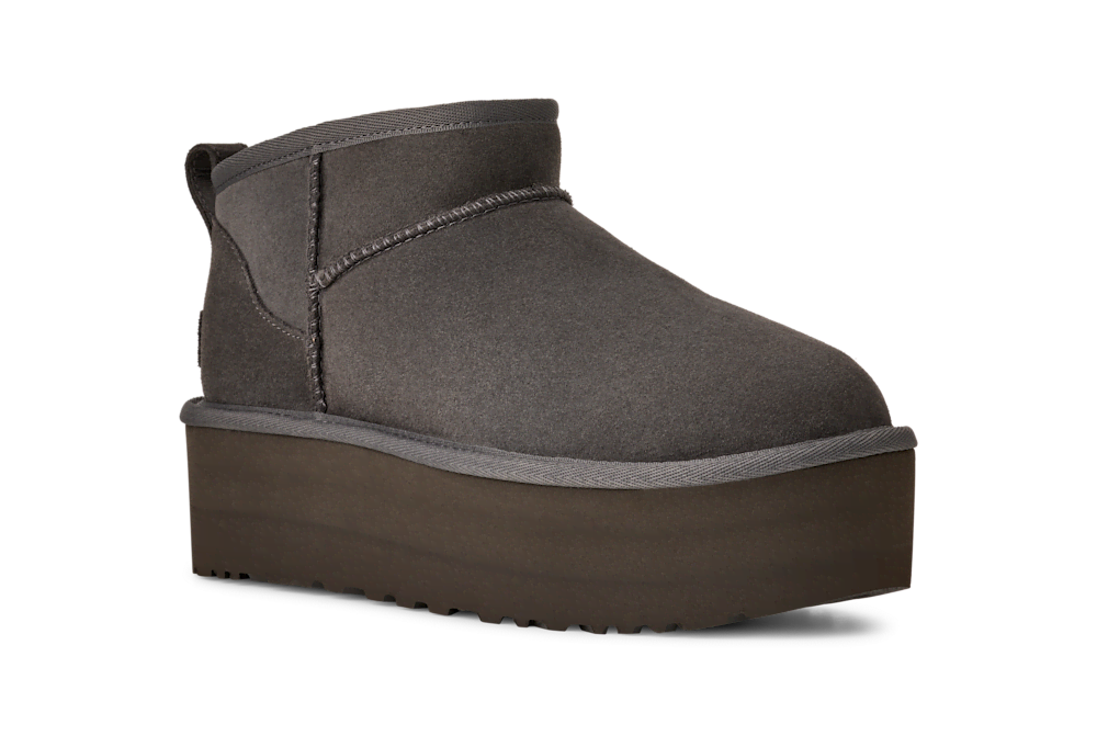 Women's Platform Ultra-Short Suede Boot - Sand
