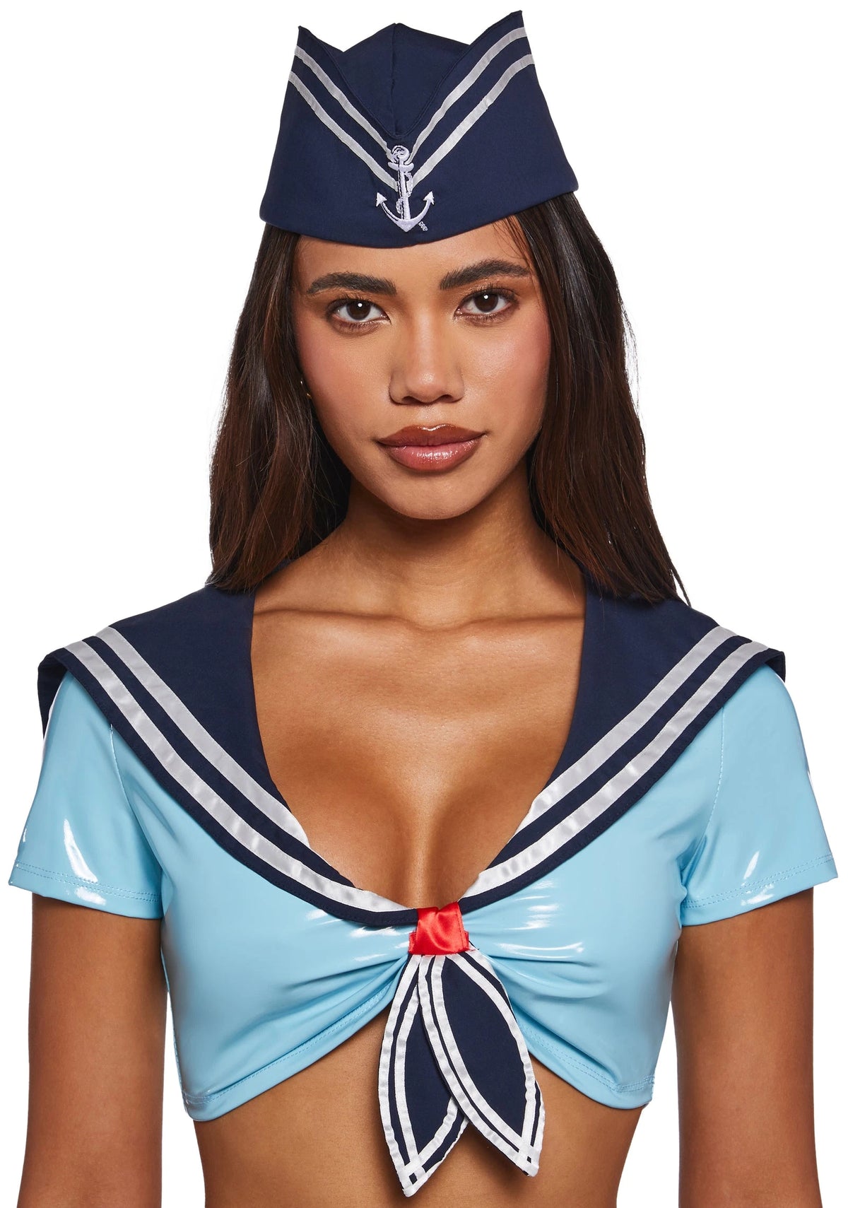 Blue Vinyl Sailor Costume Set
