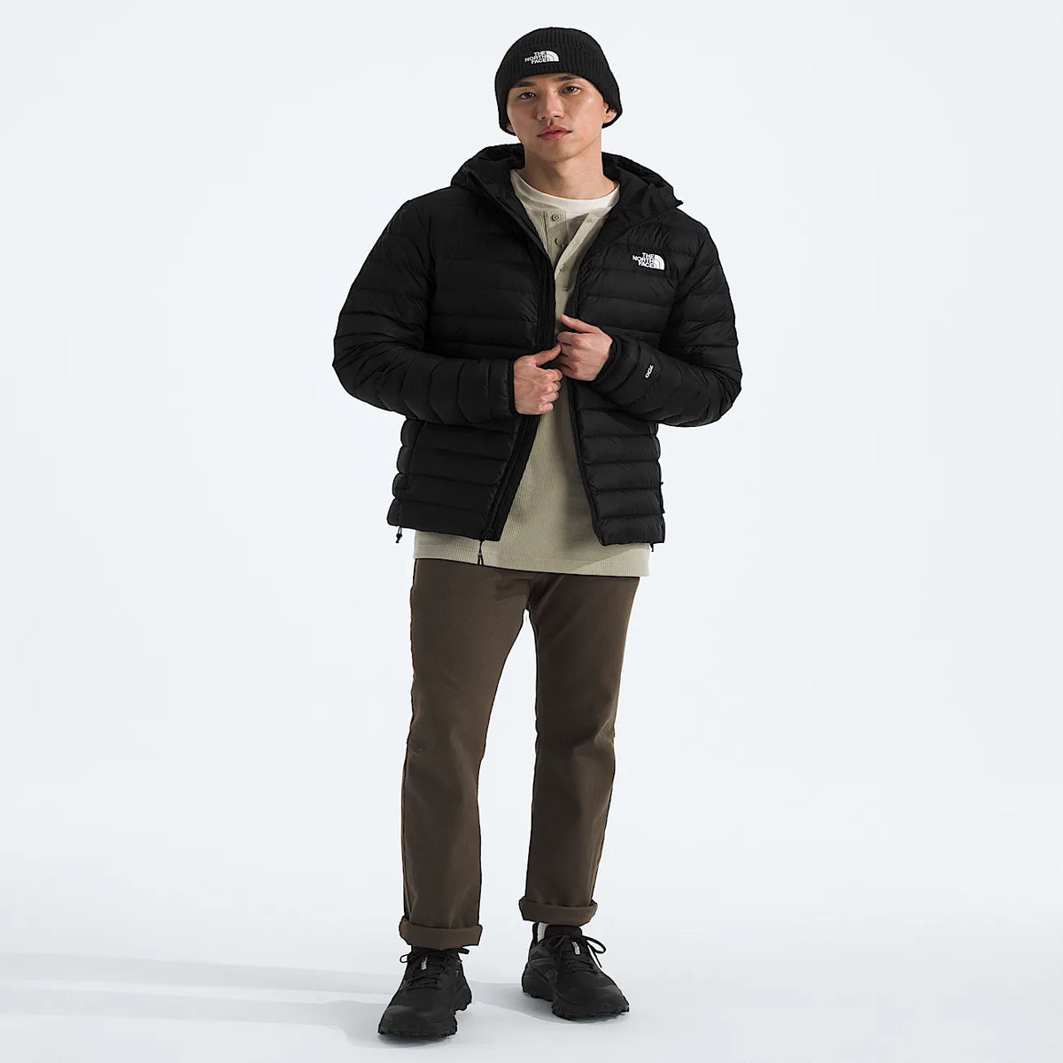 Men's Hooded Down Jacket - Black