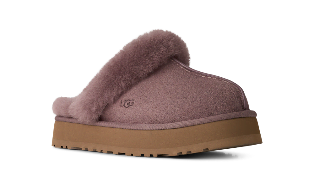 Women's Suede Platform Slipper - Brown
