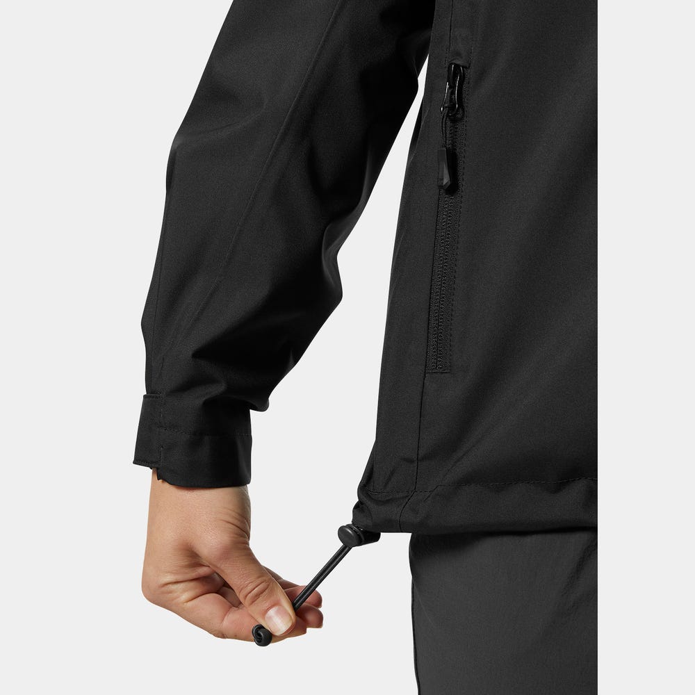 Women's Hooded Sailing Rain Jacket - Black