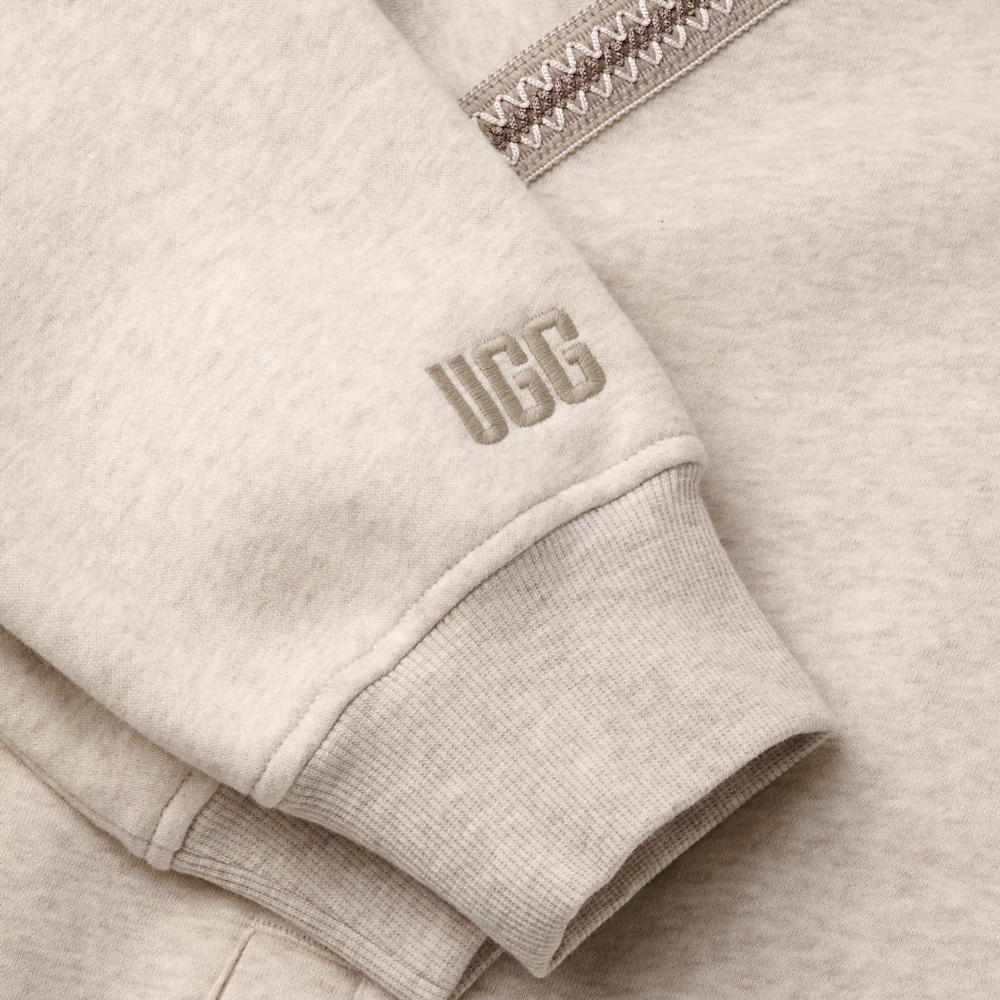 Men's Oversized Full-Zip Hooded Sweatshirt - Brown