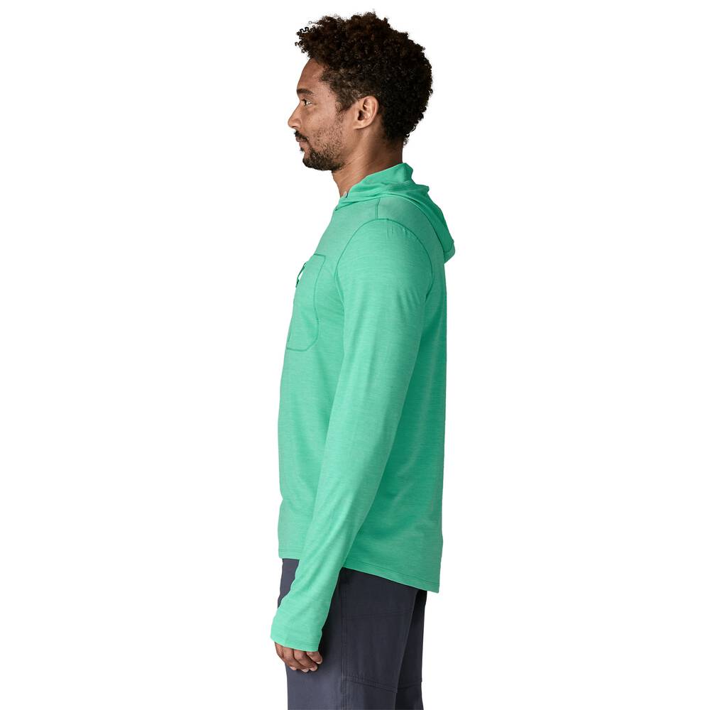 Men's UPF 40+ Sun Hooded Shirt - Aqua